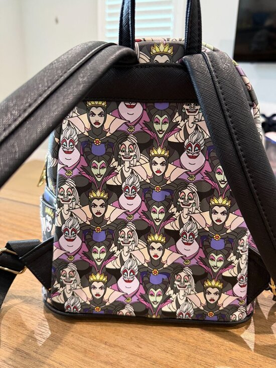 Loungefly Disney Villains All Over Print Mini Backpack featuring Maleficent, Urs main image 8